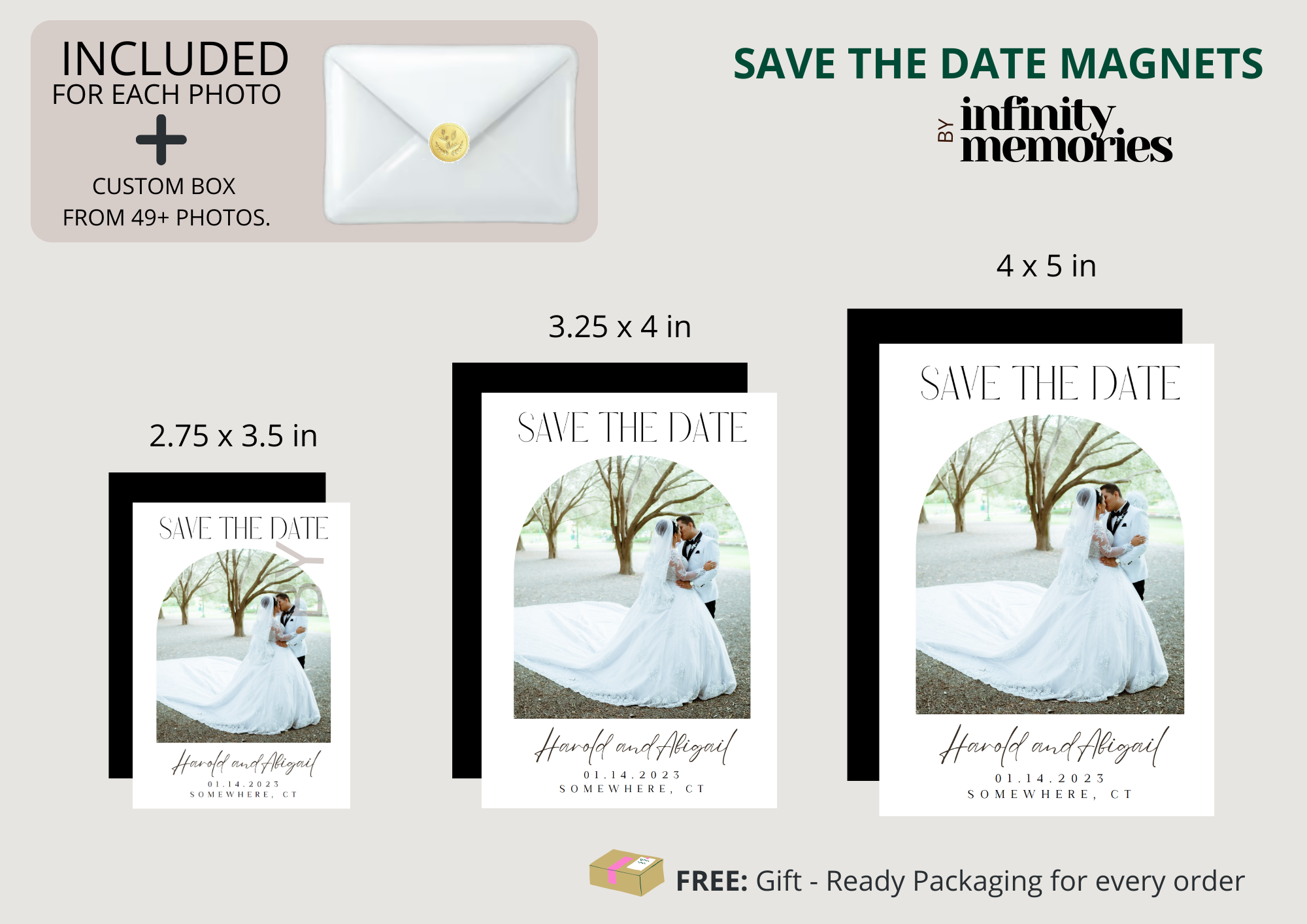 SAVE THE DATE – Personalized Magnets to Announce Your Wedding