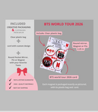 Fan Merch Inspired KPOP / BTS  Arirang Pocket Mirror, Pins, or Magnet  (2.25 in)